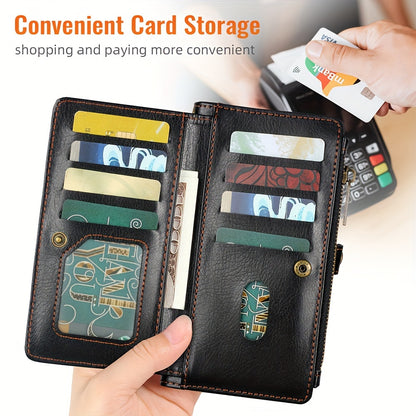 Wallet Zipper Magnetic Handbag Phone Case For IPhone 11 12 13 14 15 Pro Plus ProMax