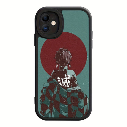 Stylish Icon Print Lambskin Phone Case - Basic Cases with Animation Design, Flexible TPU Rubber, Shockproof Protection, and Compatible with Multiple iPhone Models