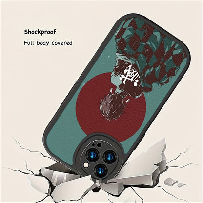 Stylish Icon Print Lambskin Phone Case - Basic Cases with Animation Design, Flexible TPU Rubber, Shockproof Protection, and Compatible with Multiple iPhone Models