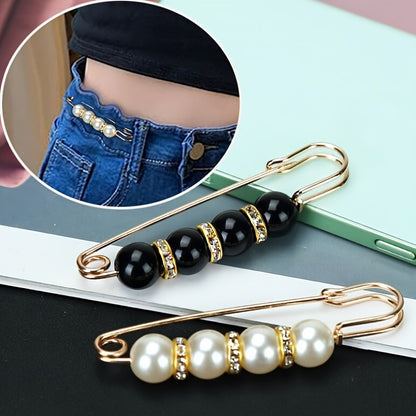 1 Exquisite and Elegant Beaded Waist Pin for Jeans, Fixing Clothes Pants Skirts to Tighten the Midsection - Handmade Jewelry Gift