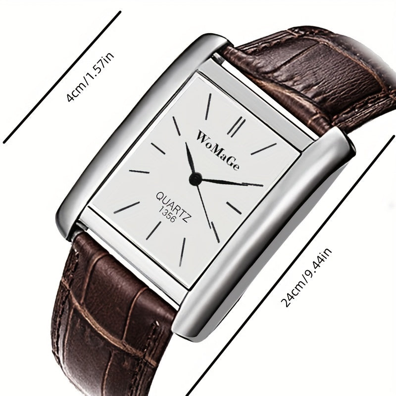 Men's Fashion Square Strap Watch Holiday Gift