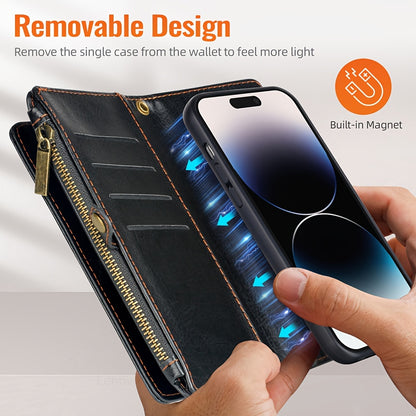 Wallet Zipper Magnetic Handbag Phone Case For IPhone 11 12 13 14 15 Pro Plus ProMax