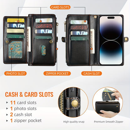 Wallet Zipper Magnetic Handbag Phone Case For IPhone 11 12 13 14 15 Pro Plus ProMax