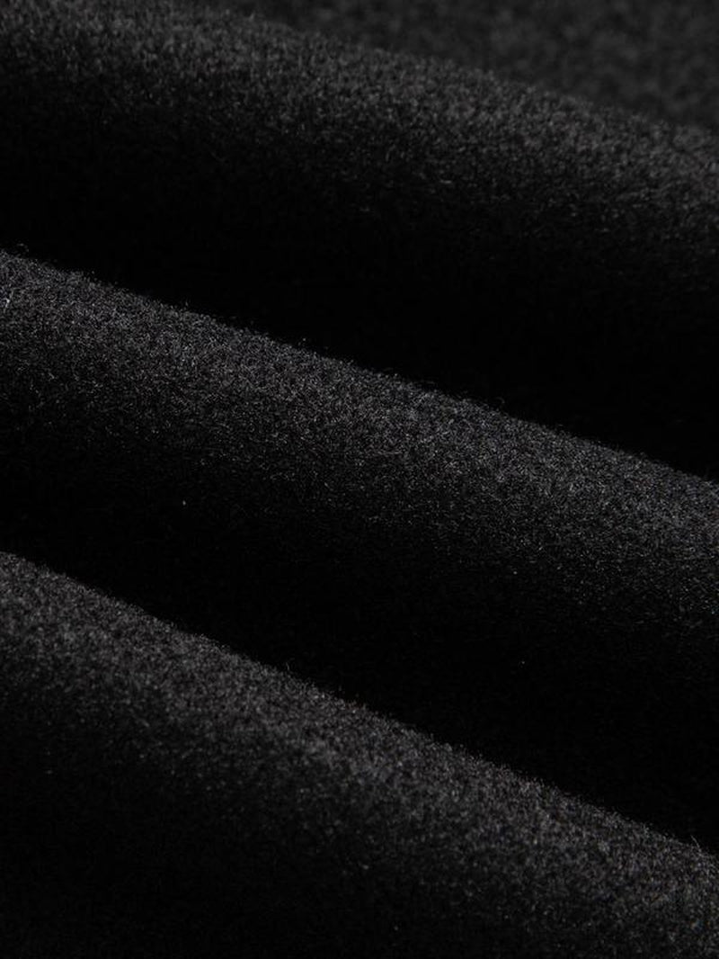 Men'S Solid Button Front Stand Collar Coat, Regular Fit Casual Long Sleeve Outerwear for Fall & Winter, Men'S Clothes for Daily Wear, Work Office Jacket