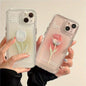 2pc Durable Drop-Proof Phone Case with Stylish Rose Design - Ultra-Protection for Your Apple Device