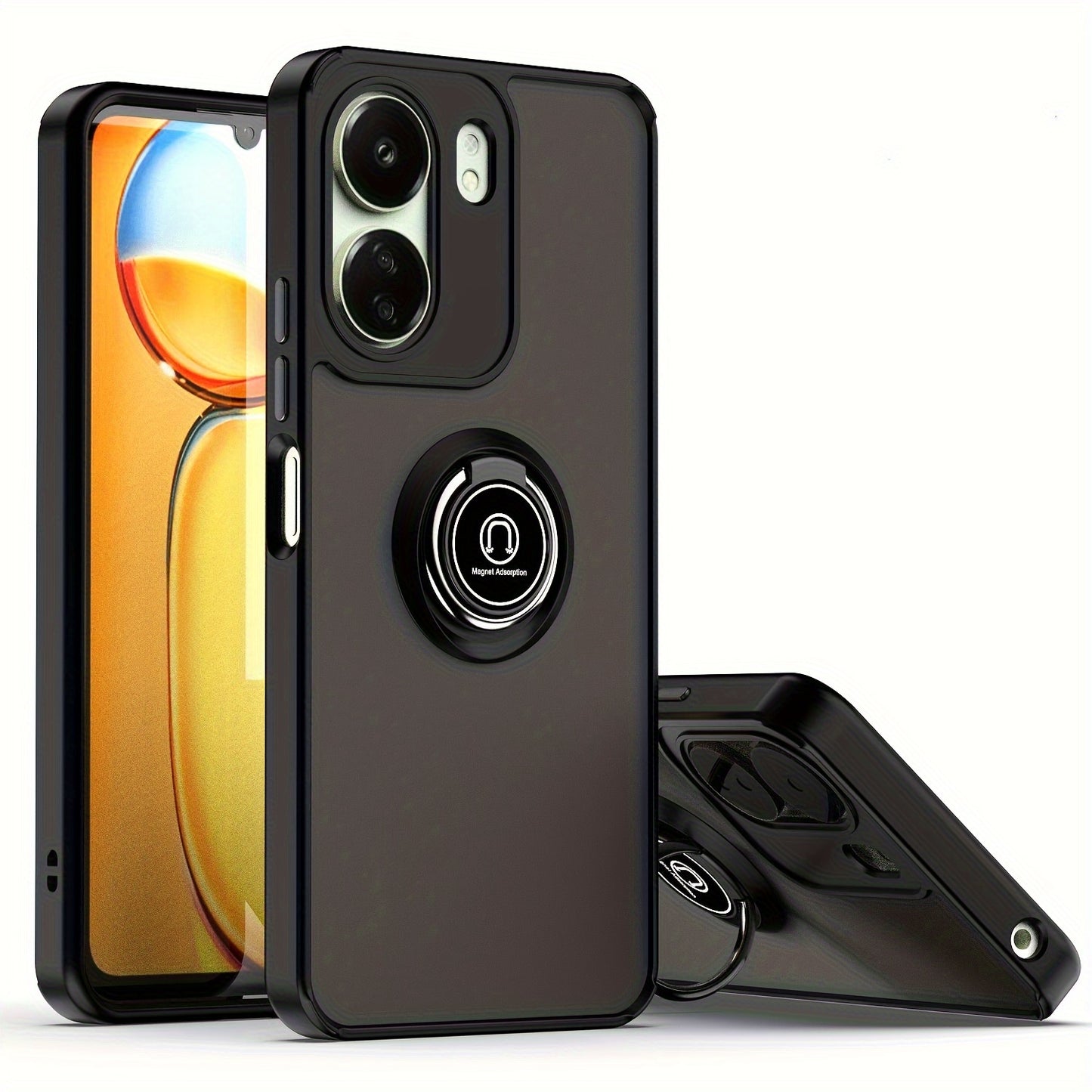 Shockproof Case For Xiaomi For Redmi 13C 12C 12 4G 12 5G Back Phone Case Cover With Car Holder