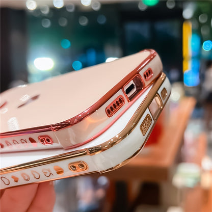 Shimmering Love Electroplated Phone Case - Premium Soft Shell with Four-corner Guard for IPhone 15/14 Pro Max/13/12/11/X/XS/XS Max/14plus/15plus/13mini/12mini