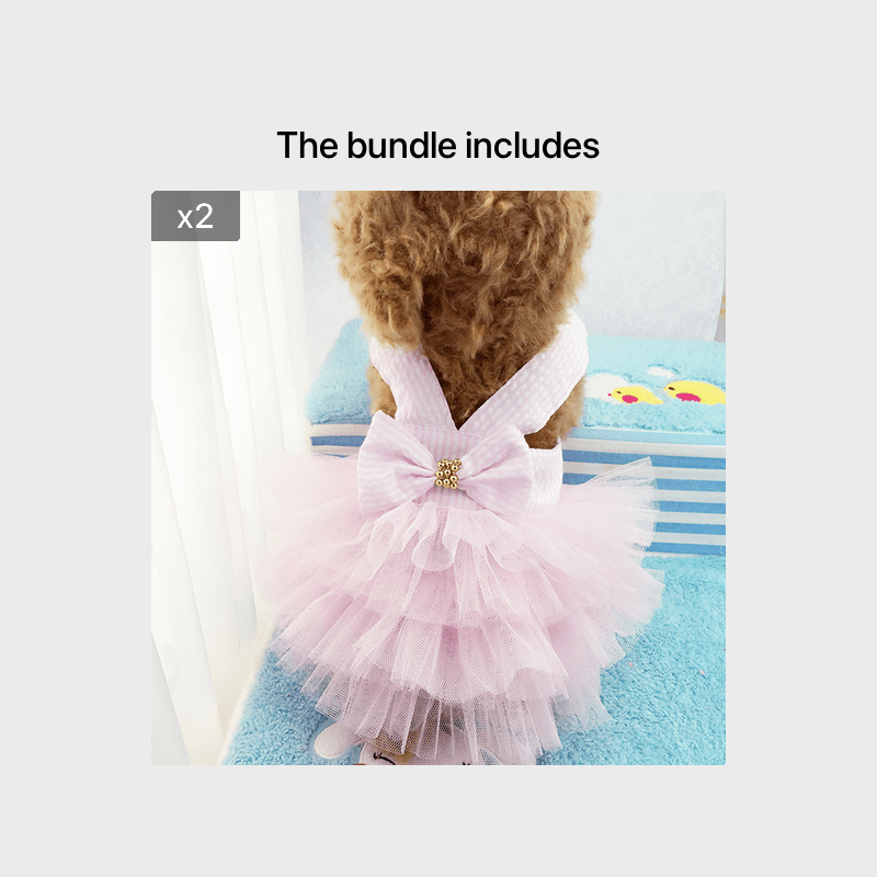 Cute Dog Dress with Mesh Design