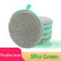 5/10pcs Double-Sided Dishwashing Sponges for Pots and Pans - Effortless Kitchen Cleaning with Durable Polyester Sponges
