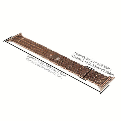 Fashionable Stainless Steel Apple Watch Strap | Series 3 to Ultra | Secure Jewelry Clasp | Perfect Gift Choice