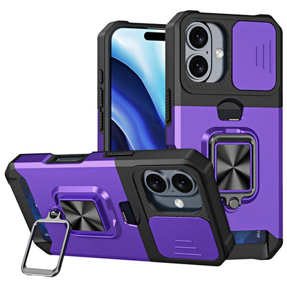 Heavy-Duty Shockproof Phone Case with a Metal Stand And Card Slot, Compatible with for iphone 17 Pro Max, 16 Pro Max, 15 Pro Max, And 14 Pro Max.