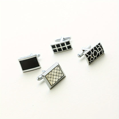 12 Pairs Exquisite Wedding Cufflinks Collection - Multiple Styles, Creative Jewelry Designs, Gift Box Packaging, Ideal for Groomsmen, Father of the Bride, and Wedding Party