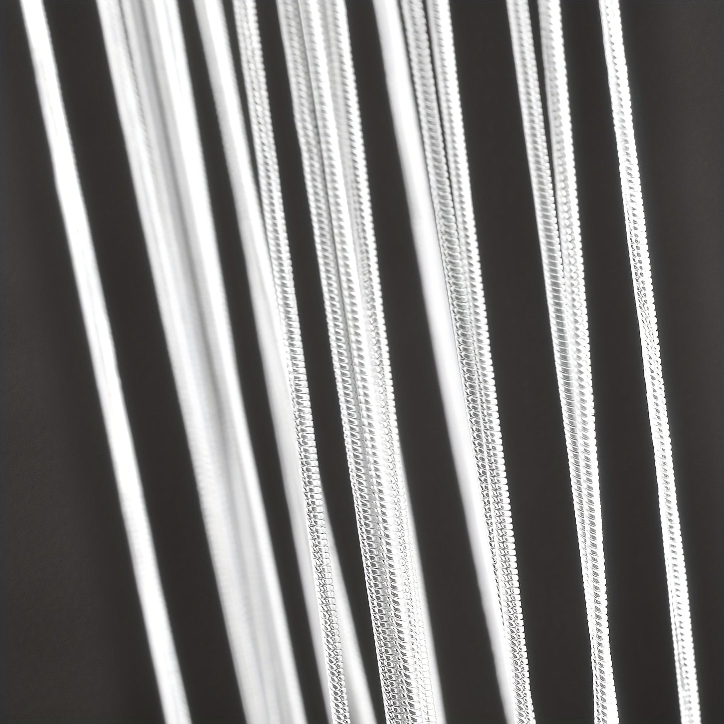 10pcs Classic Simple 925-silver-plated Snake Bone Pattern Chain For Jewelry Making Accessories Necklace Bracelet Handmade Material Art Craft