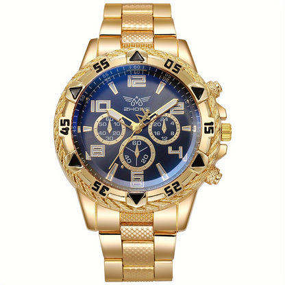 Golden Domineering Gentleman With A Touch Of Golden Business Style Electronic Quartz Watch