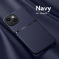 Litchi Pattern PU Leather Phone Case For Iphone15promax With Built-in Magnetic Suction 14 Promax Luxury Style 11 PU Leather 13 Promax Full Package Fall Protection Case