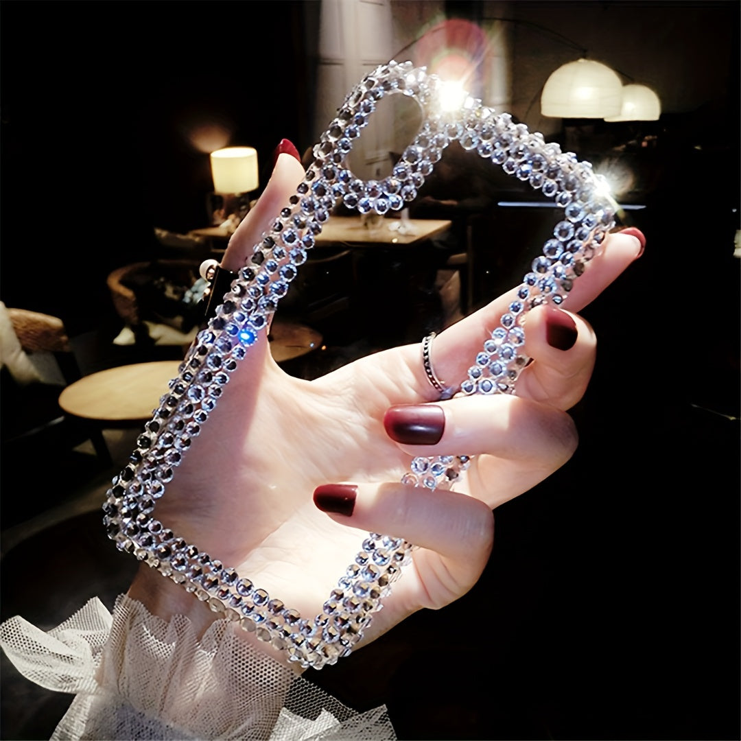 Phone Case - Fashionable Luxury Diamond-Encrusted Transparent Phone Case Suitable for Iphone 17 Pro Max/16 Plus/Xr/7G, Designed to Prevent Drops.
