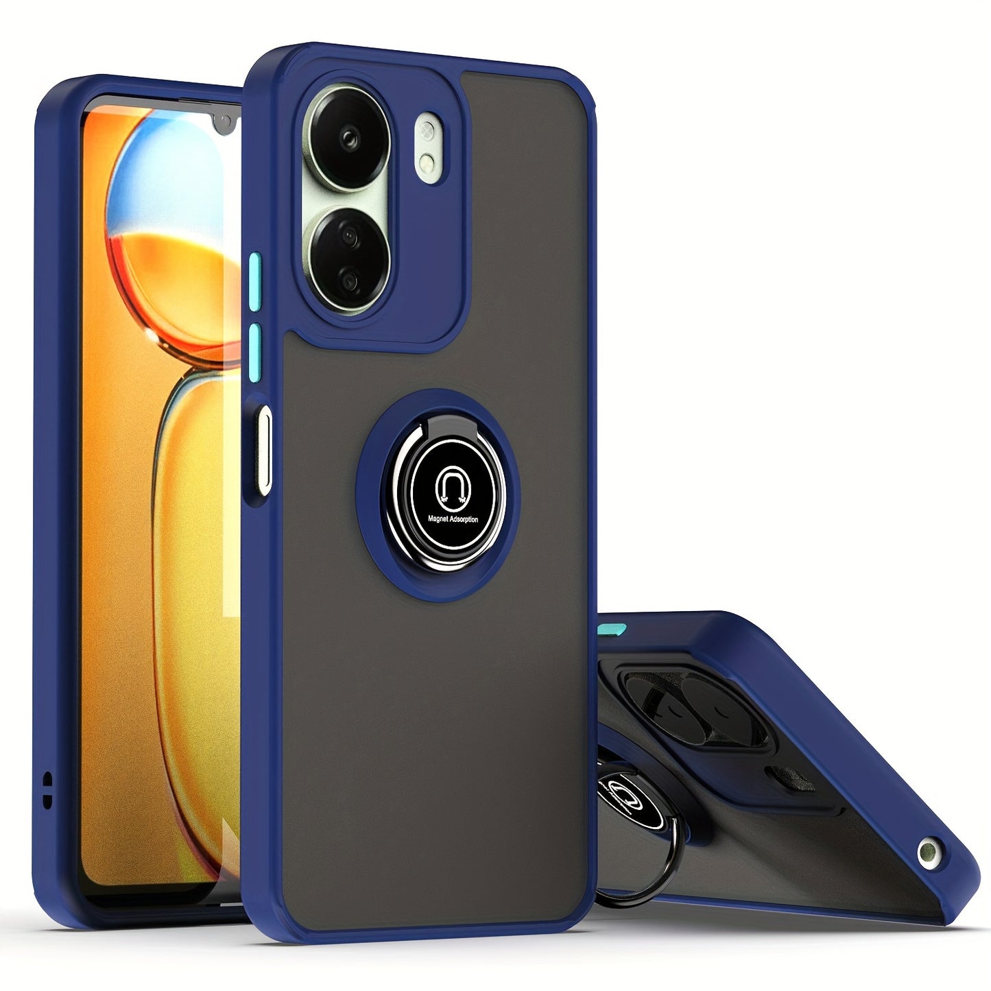 Shockproof Case For Xiaomi For Redmi 13C 12C 12 4G 12 5G Back Phone Case Cover With Car Holder
