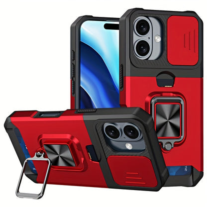 Heavy-Duty Shockproof Phone Case with a Metal Stand And Card Slot, Compatible with for iphone 17 Pro Max, 16 Pro Max, 15 Pro Max, And 14 Pro Max.