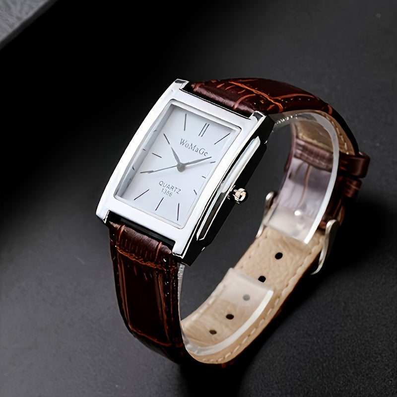 Men's Fashion Square Strap Watch Holiday Gift