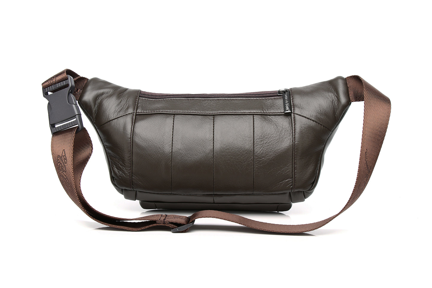 Genuine Leather Men's Waist Bag/Women's Multifunctional Hip Bag/Stylish Multi-Pocket Travel Sports Backpack for Hiking, Cycling, Fishing, And Running