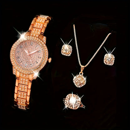 1 Piece Of Ladies' Quartz Watch And 6 Pieces Of Jewelry
