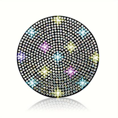 1pc Bling Car Cup Holder Coaster, 2.75 Inch Anti-Slip Shockproof, Full Rhinestone Design, Universal Fit Most Cars