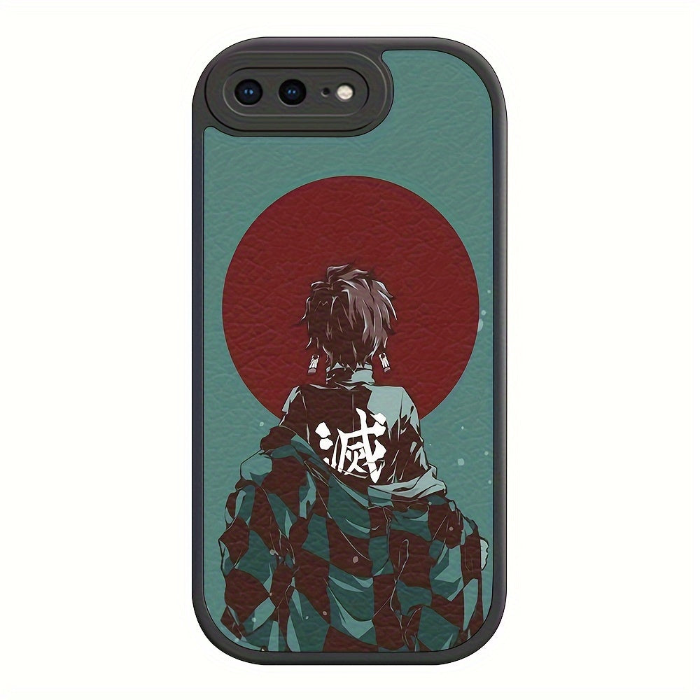 Stylish Icon Print Lambskin Phone Case - Basic Cases with Animation Design, Flexible TPU Rubber, Shockproof Protection, and Compatible with Multiple iPhone Models
