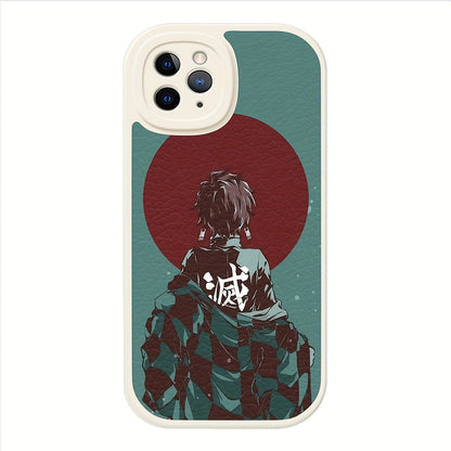 Stylish Icon Print Lambskin Phone Case - Basic Cases with Animation Design, Flexible TPU Rubber, Shockproof Protection, and Compatible with Multiple iPhone Models