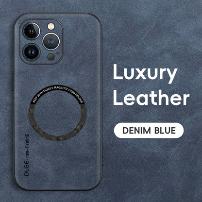 Yamba Artificial Leather Magnetic Phone Case Suitable For IPhone 15promax/15pro/15plus/15/14pro/13pro/13/12 Protective Case