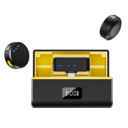 Sleek Wireless Lapel Mic with Charger
