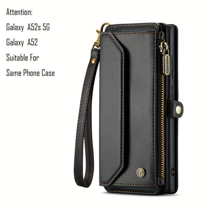 New Wallet Phone Case Wrist Shoulder Strap Lanyard Flip Magnetic Clasp Card Holder Kickstand Women Small Crossbody Handbag For Samsung Galaxy Note10+ 20 S24 S23 S22 S21 S20 S10 Plus Ultra FE Coin Purse A01 A04 A12 A13 A14 A22