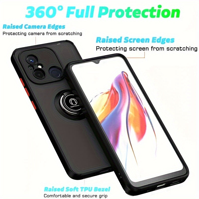 Shockproof Case For Xiaomi For Redmi 13C 12C 12 4G 12 5G Back Phone Case Cover With Car Holder