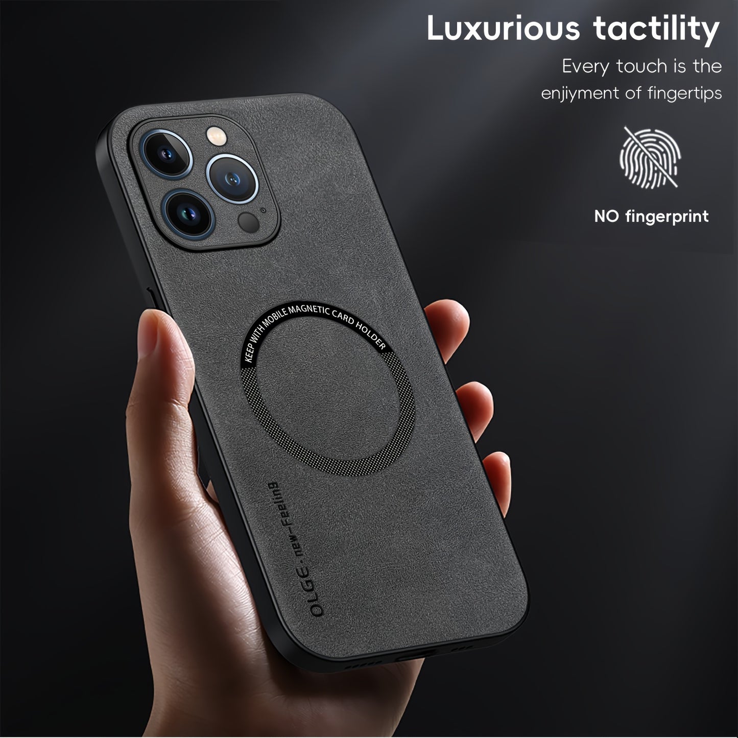 Yamba Artificial Leather Magnetic Phone Case Suitable For IPhone 15promax/15pro/15plus/15/14pro/13pro/13/12 Protective Case