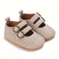 Baby Girl Shoes Mary Jane Flats Soft Sole Non-slip Hook And Loop Fastener Princess Shoes Toddler Shoes
