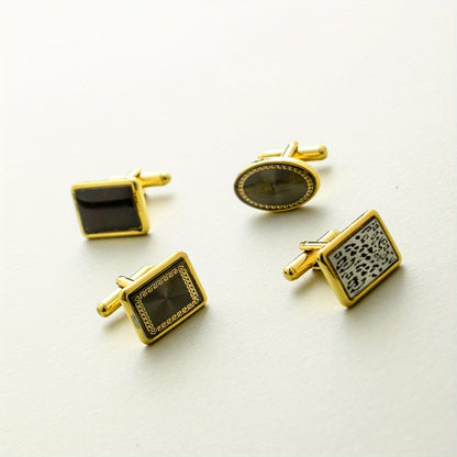 12 Pairs Exquisite Wedding Cufflinks Collection - Multiple Styles, Creative Jewelry Designs, Gift Box Packaging, Ideal for Groomsmen, Father of the Bride, and Wedding Party