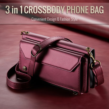 New Wallet Phone Case Wrist Shoulder Strap Lanyard Flip Magnetic Clasp Card Holder Kickstand Women Small Crossbody Handbag For Samsung Galaxy Note10+ 20 S24 S23 S22 S21 S20 S10 Plus Ultra FE Coin Purse A01 A04 A12 A13 A14 A22
