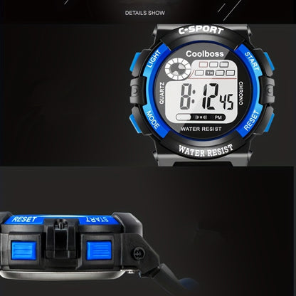 Vibrant Youth Watch - Luminous Digital Timepiece with Multifunctional Features for Middle School Students, Boys, and Girls, High School, Casual Wear, Water-Resistant, and Easy-to-Read Display