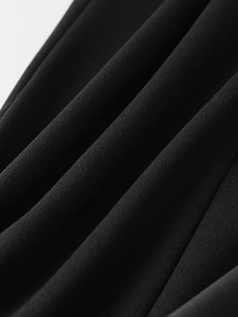 YOZY Women'S Solid Button Shawl Collar Romper, Elegant Asymmetrical Long Sleeve Zipper Romper for Work Office Business, Ladies Clothes, Valentine'S Day Gift for Girl