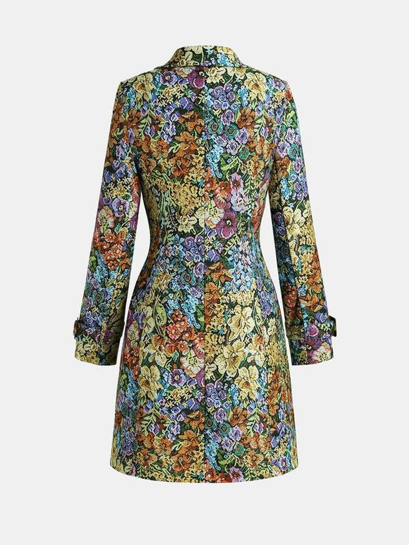 YOZY Women'S Leopard Print Double Button Lapel Blazer Jackets, Elegant Long Sleeve Outerwear for Work Office Business, Ladies Clothes for All Seasons, Fall & Winter Clothes