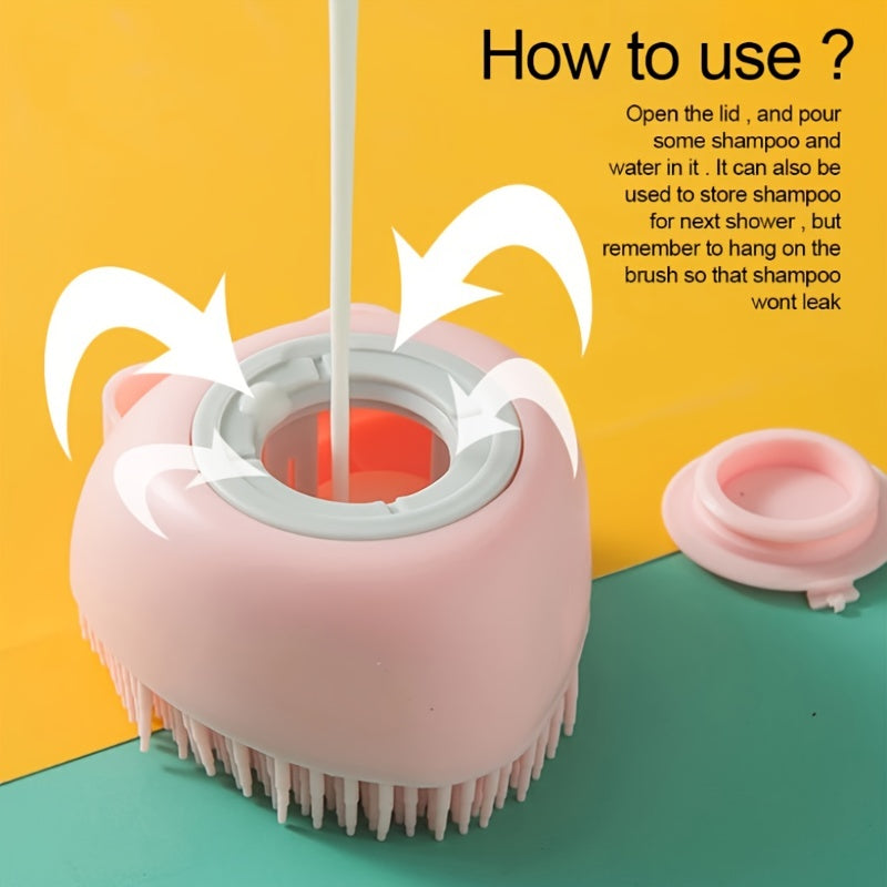 Soft Dog Brush Pet Shampoo Massager Bath Bathroom Puppycat Washing Grooming Shower Brush
