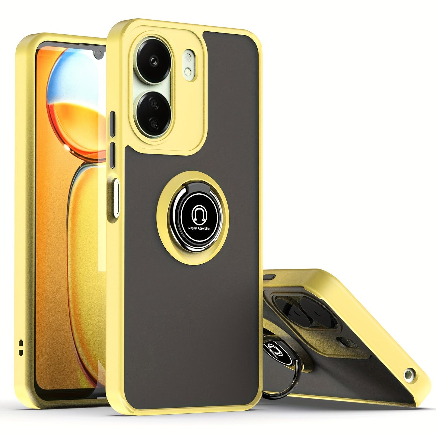 Shockproof Case For Xiaomi For Redmi 13C 12C 12 4G 12 5G Back Phone Case Cover With Car Holder