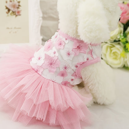 Cute Dog Dress with Mesh Design