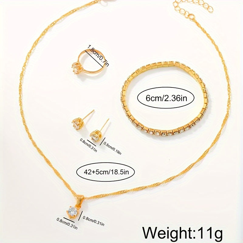 1 Piece Of Ladies' Quartz Watch And 6 Pieces Of Jewelry