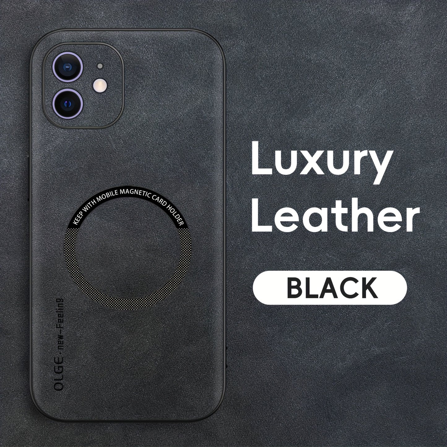 Yamba Artificial Leather Magnetic Phone Case Suitable For IPhone 15promax/15pro/15plus/15/14pro/13pro/13/12 Protective Case
