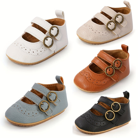 Baby Girl Shoes Mary Jane Flats Soft Sole Non-slip Hook And Loop Fastener Princess Shoes Toddler Shoes