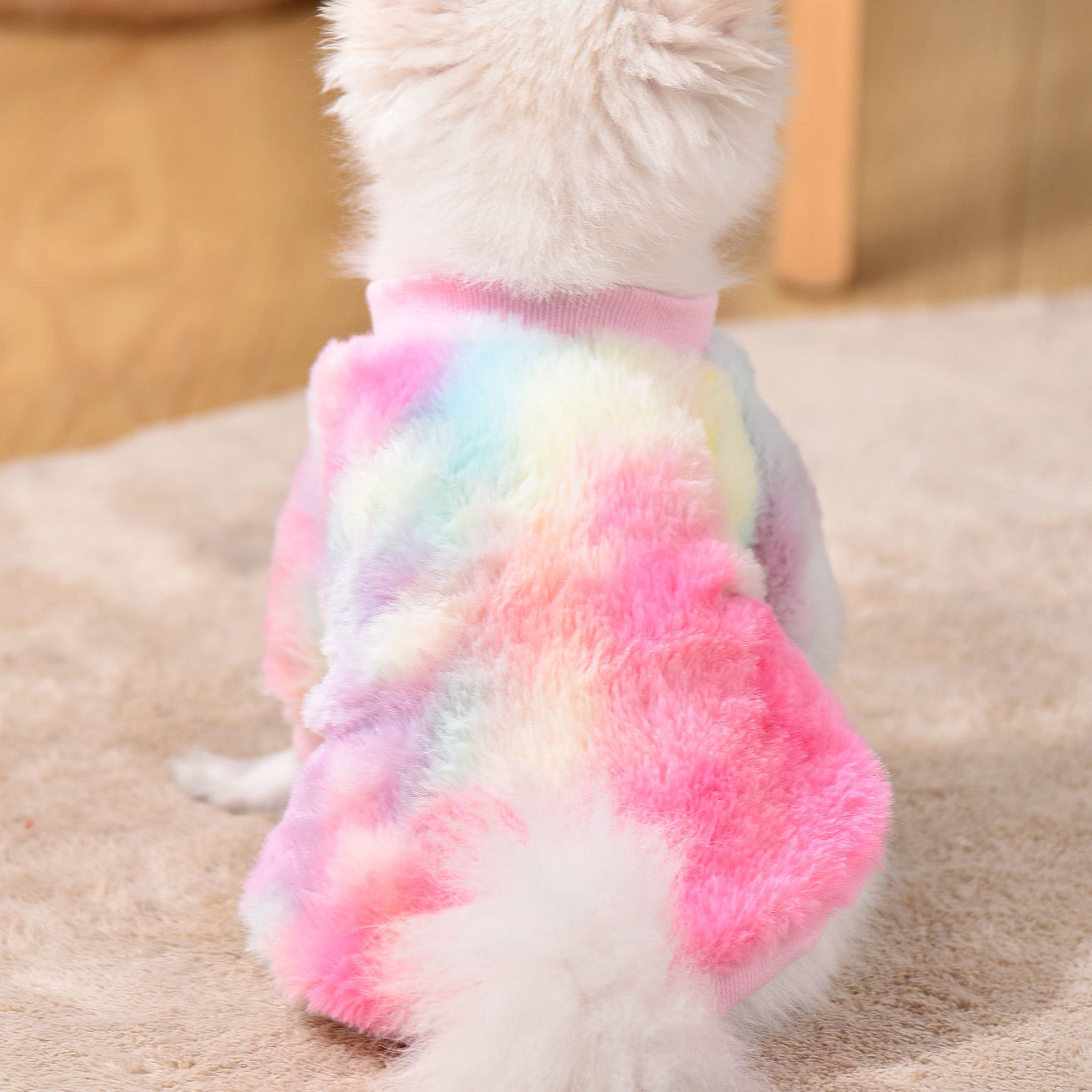 Pet Dog Puppy Cat Clothes Schnauzer Teddy Bichon Pomeranian  Dog Autumn Winter -Lined Warm Anti-Shedding Sweatshirt