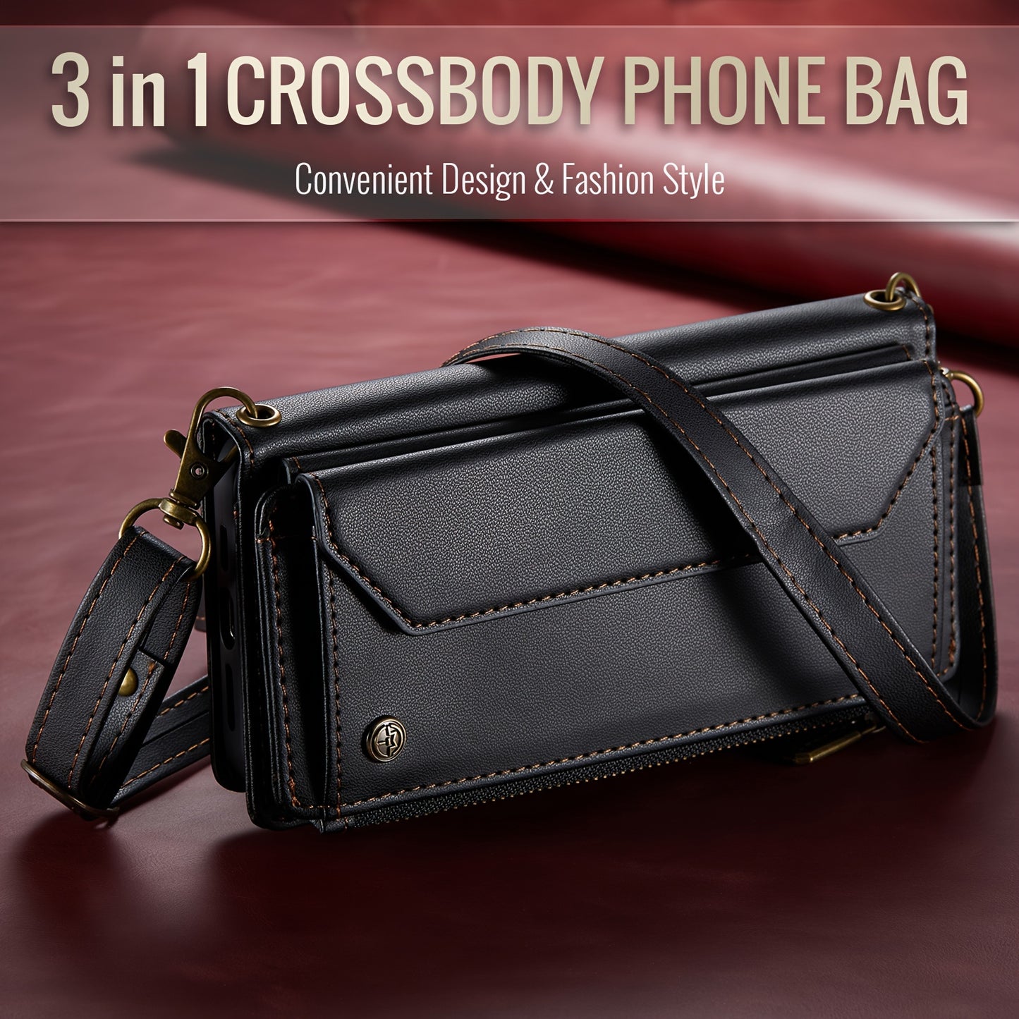 New Wallet Phone Case Wrist Shoulder Strap Lanyard Flip Magnetic Clasp Card Holder Kickstand Women Small Crossbody Handbag For Samsung Galaxy Note10+ 20 S24 S23 S22 S21 S20 S10 Plus Ultra FE Coin Purse A01 A04 A12 A13 A14 A22