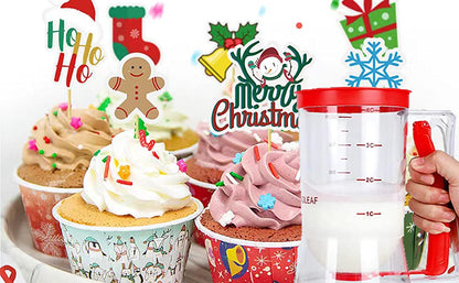 1pc Pancake Cupcake Batter Dispenser, Batter Separator Bakeware Maker with Measuring Label, Perfect Baking Tool for Cupcakes, Waffles, Muffin Mix, or Any Baked Goods