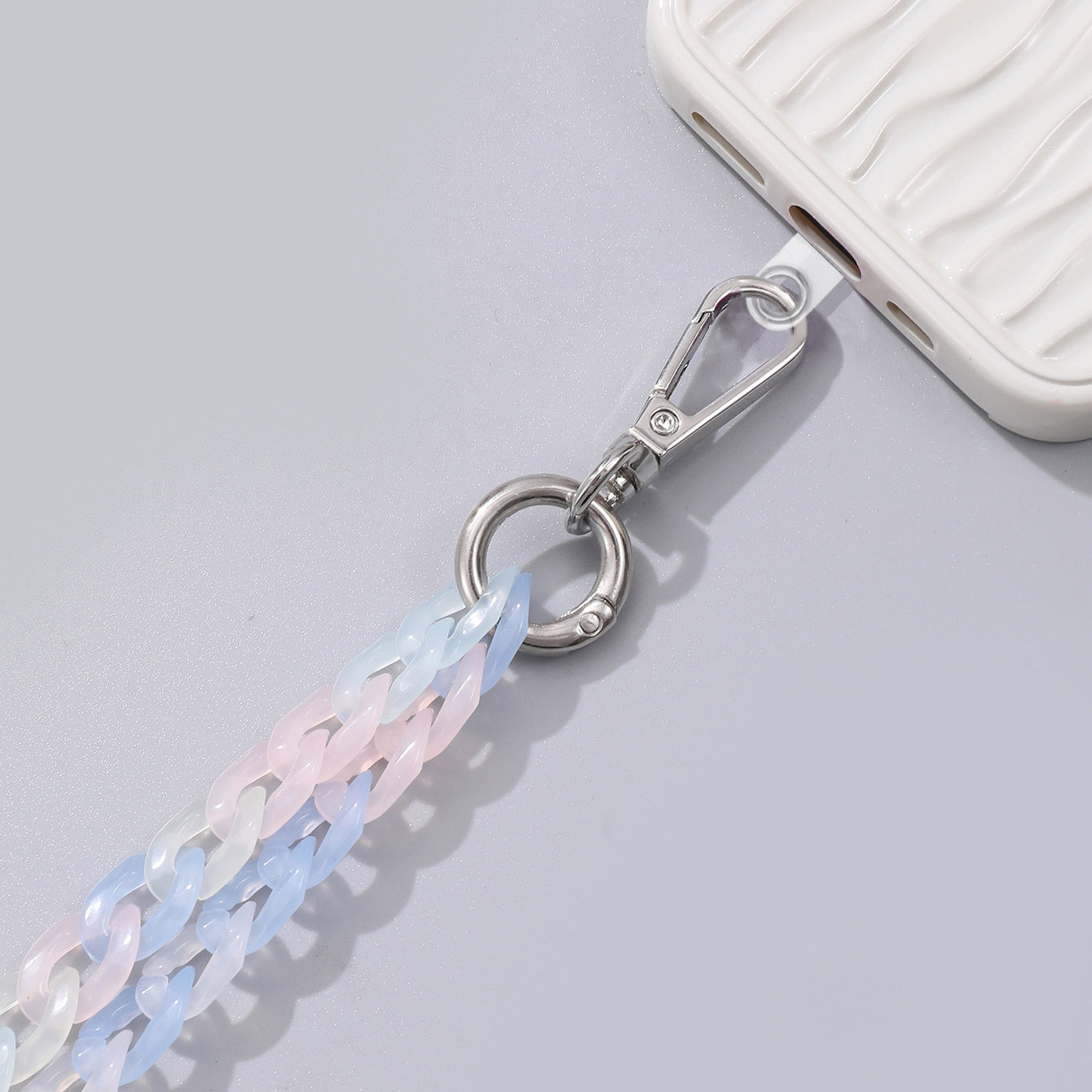 1pc Color Acrylic Cross-body 120cm/ 47.24inch Chain Phone Case Jewelry Pendant Shoulder Strap Chain