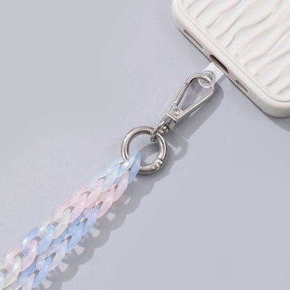1pc Color Acrylic Cross-body 120cm/ 47.24inch Chain Phone Case Jewelry Pendant Shoulder Strap Chain